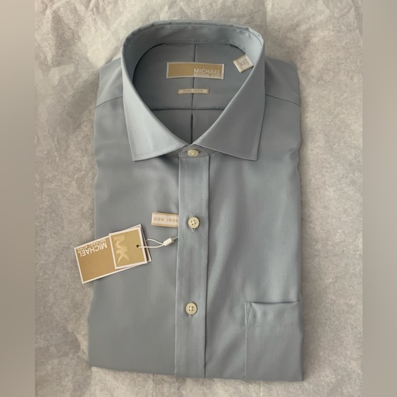 Michael Kors Other - NWT Michael Kors Men's Steel Gray Non-iron Dress Shirt. MSRP $98